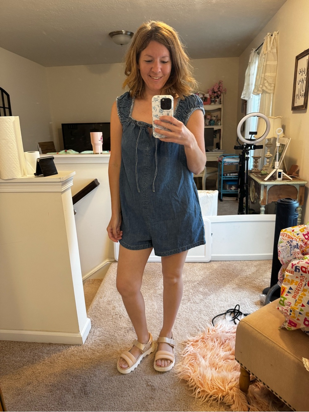 Lelis denim romper